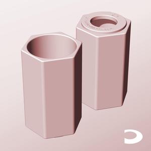 CH68-130-P Pierced Modular Stacking Storage Box Bin Container Planter Lamp Shade | Printable Objects - Infinite Containers | stl file for 3d printing