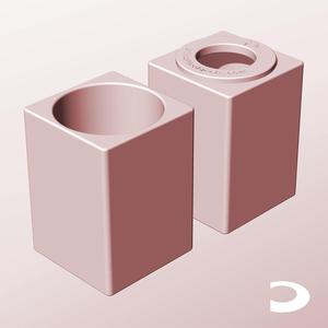 CS68-105-P Pierced Modular Stacking Storage Box Bin Container Planter Lamp Shade | Printable Objects - Infinite Containers | stl file for 3d printing