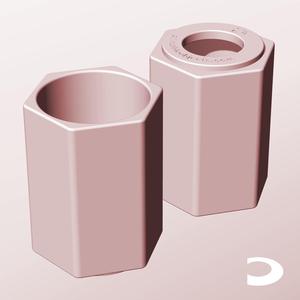 CH68-105-P Pierced Modular Stacking Storage Box Bin Container Planter Lamp Shade | Printable Objects - Infinite Containers | stl file for 3d printing