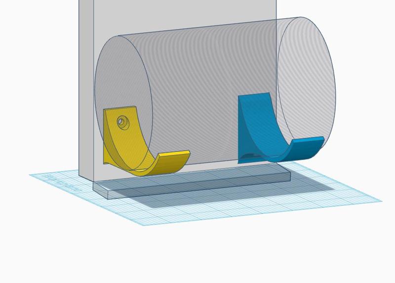 4-inch dryer duct hidden support