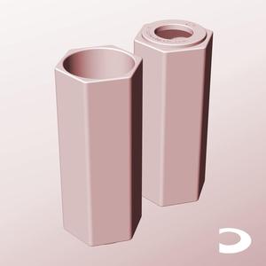 CH68-190-P Pierced Modular Stacking Storage Box Bin Container Planter Lamp Shade | Printable Objects - Infinite Containers | stl file for 3d printing