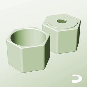CH128-105-P Pierced Modular Stacking Storage Box Bin Container Planter Lamp Shade | Printable Objects - Infinite Containers | stl file for 3d printing
