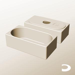 CX96-65-P Pierced Modular Stacking Storage Box Bin Container Planter Lamp Shade | Printable Objects - Infinite Containers | stl file for 3d printing