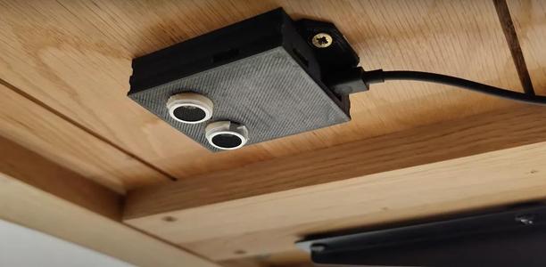 Desk height gauge housing   