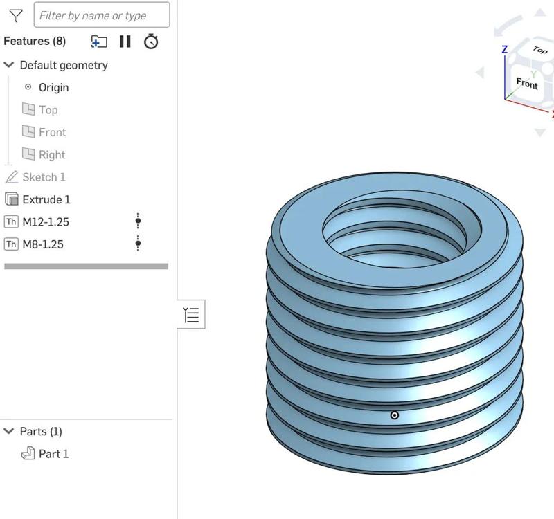 M8 1.25 to M12 1.25 adapter   