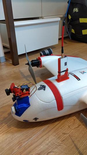 Pan/tilt FPV pod and VTX holder for X-UAV Snowgoose