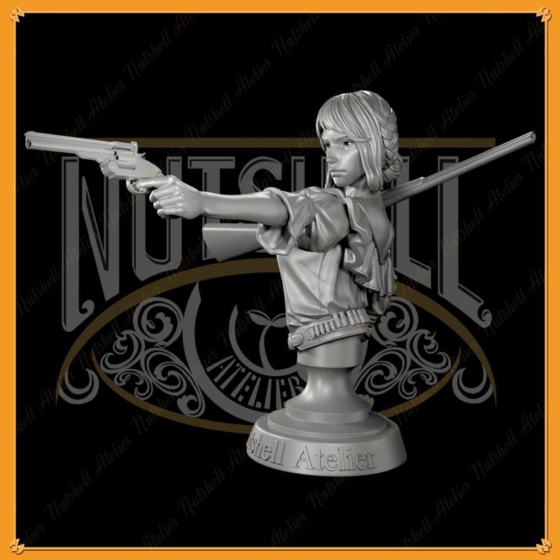 Nutshell Atelier - Gunslinger 01 - Bust (NSFW)