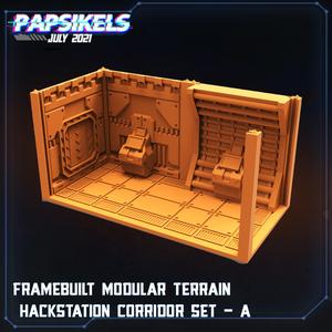 FRAME BUILT MODULAR TERRAIN HACKSTATION CORRIDOR SET A