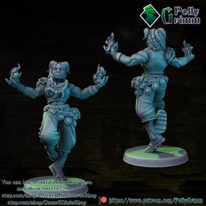 Tabletop miniature sci-fi cyberpunk fantasy. Street shaman ogre