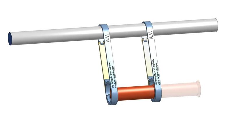 Light weigth modular spool hanger   
