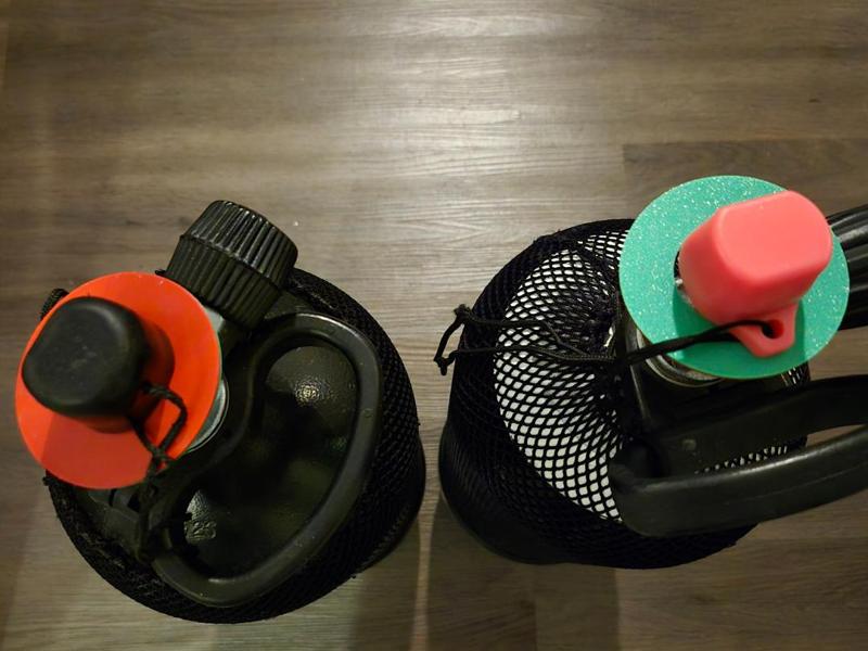 Scuba tank cylinder full empty indicator