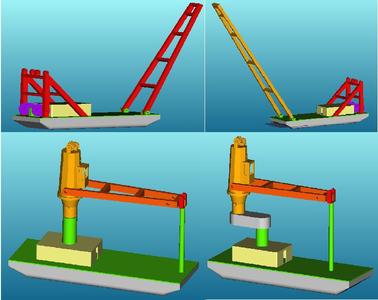 Toys for boys-river/floating_cranes-heavy_lift+2 cargo cranes- OpenSCAD CSV