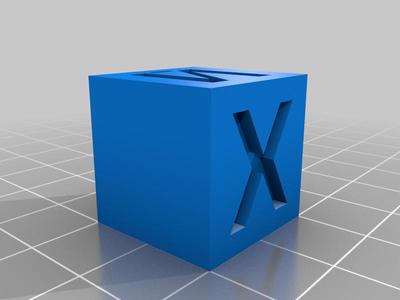 Cyrillic calibration cube