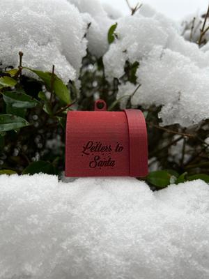 Mini Santa Mailbox Christmas tree ornament