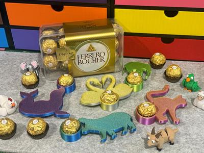 Ferrero Rocher Swan, Seal, Hippo, Cat, Elephant