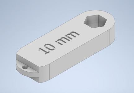 Emergency 10mm Wrench Keychain