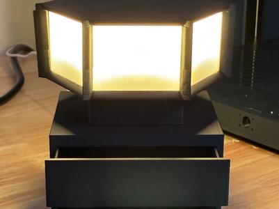 Neo-Japanese  Dual Drawer Jewelry Box/Lamp