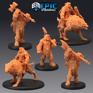 Orc Warg Tamer Set / Green Skin Army Warrior / Classic Creature