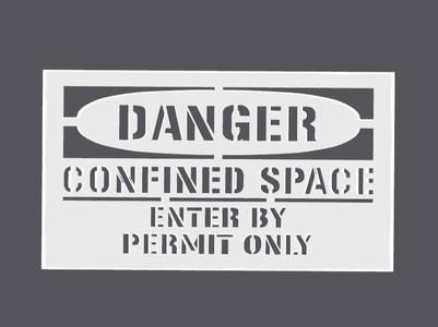 Danger Sign Template - Confined space