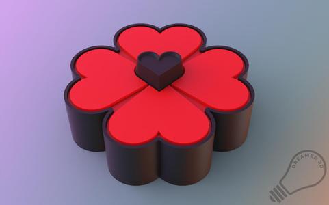Jewelry box - Hearts Clover