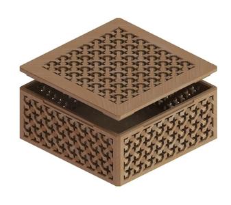 Moucharabieh wood jewelry box cnc and 3D print model