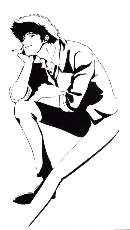 Spike Spiegel stencil 2