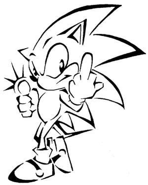 Sonic the Hedgehog stencil 6