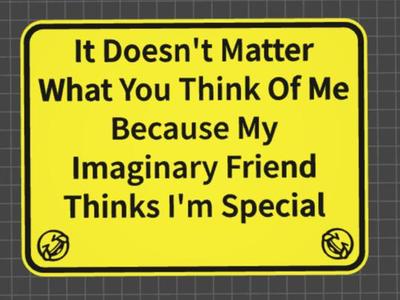 funny signs imaginary friend