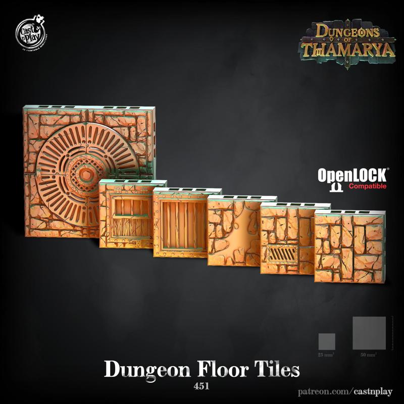 Dungeon Floor Tiles (Pre-Supported)