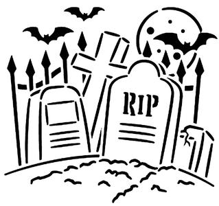 Graveyard stencil 2