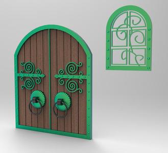 Fairy Doors, House and Mushroom