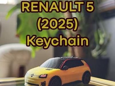Renault 5 (2025) Keychain (with working wheels)