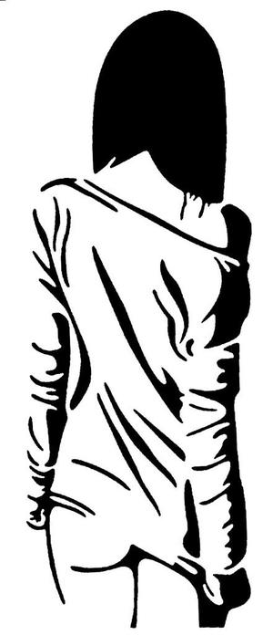 Girl stencil 105 + 2d