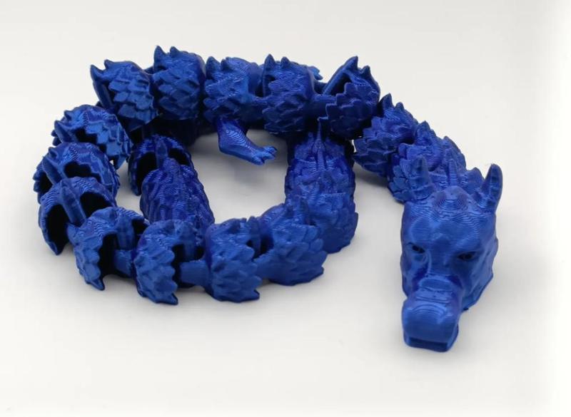 blue articulated dragon