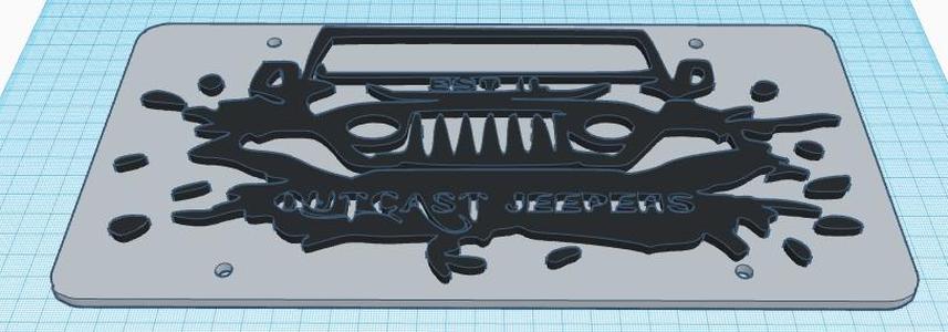 Outcast Jeepers License Plate