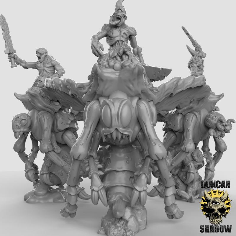 Plague Demons riding Fly's (pre supported)