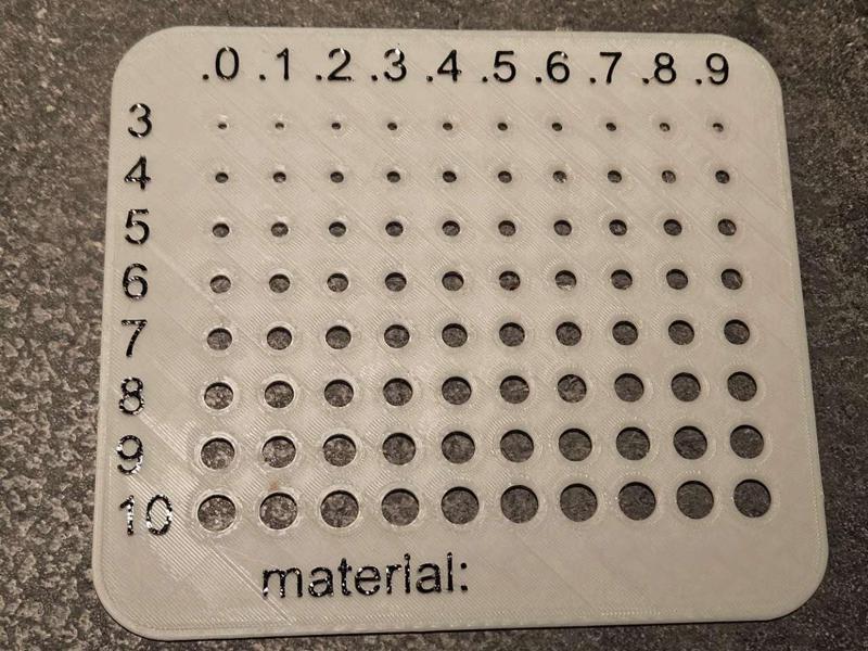 hole dimension test tool