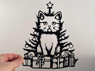Christmas kitten