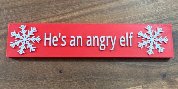 Angry Elf Sign