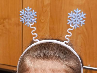 Christmas Eve Hair band - snowflake snow NO AMS
