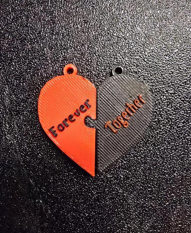 Heart Puzzle Keychain - Forever Together   