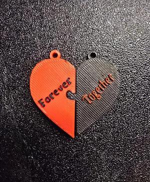 Heart Puzzle Keychain - Forever Together   