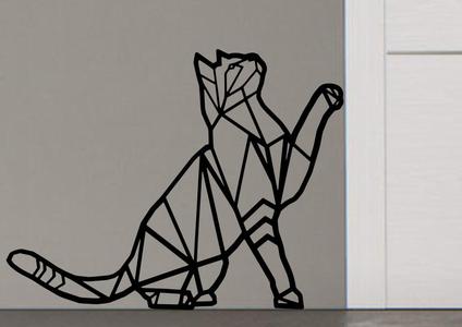 Geometric Cat Wall Decoration