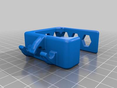 Ender 3 cable support - Remix (reinforced clips and honeycomb holes)