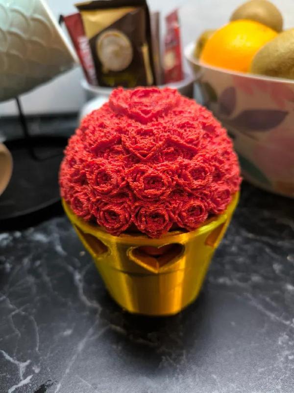 heart rose pot   