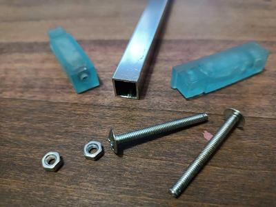 Universal handle support for drawer/cabinet (12mm square rod 1 mm thick)