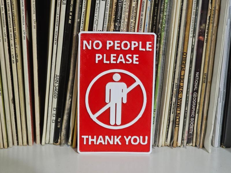No people sign