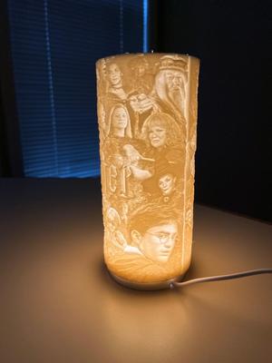 Harry Potter Series Lithophane Lamp w/ Bambu LED Kit-001 mounting threads