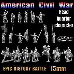 Head Quarter Character - Epic History Battle of American Civil War -15mm scale