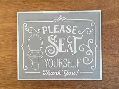 Funny Bathroom Sign / Restroom / Wall Art / Easy